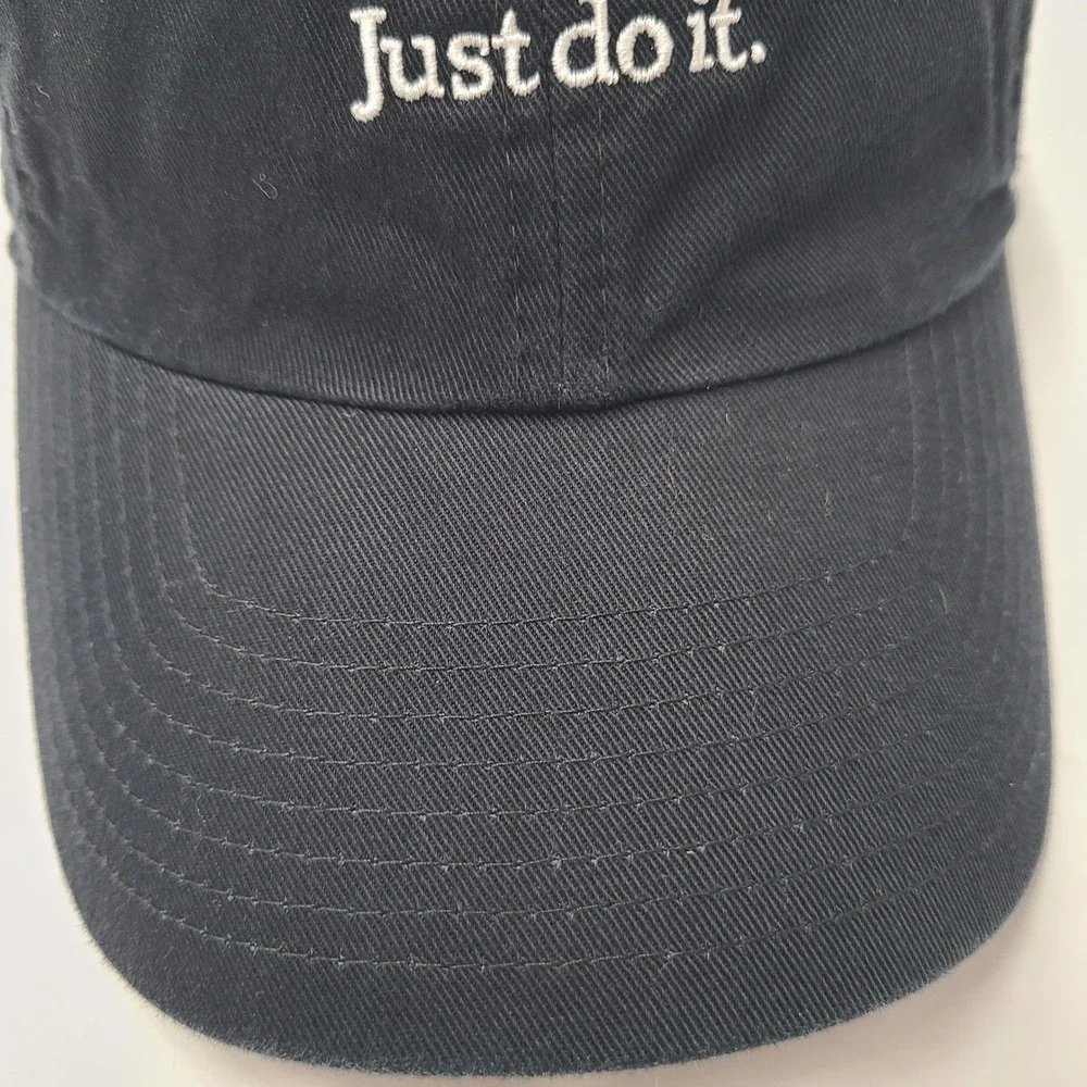 Nike Hat Strapback Black White Just Do It Heritage86 1Size Casual Dad Cotton Men